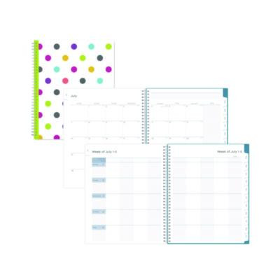Teacher Dots Cyo Cover Weekly/Monthly Lesson Planner, 9 Classes, Multicolor Cover, 11 x 8.5, 12-Month (July-June), 2025-2026