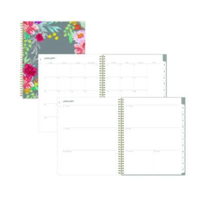 Sophie Frosted Weekly/Monthly Planner, Floral Artwork, 11 x 8.5, Multicolor Cover, 12-Month (Jan To Dec): 2026