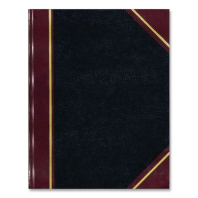 Account Record Book, Record-Style Rule, Black/Maroon/Gold Cover, 9.25 X 7.31 Sheets, 150 Sheets/Book