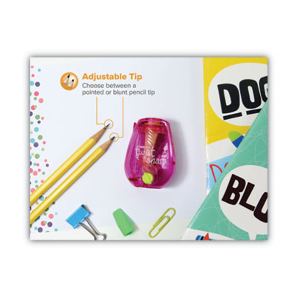 Twist-n-Sharp Pencil Sharpener, One-Hole, 3.5 x 1.25 x 5.5, Randomly Assorted Colors, 3/Box