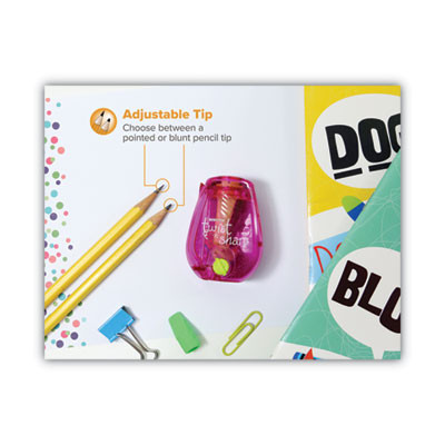 Twist-n-Sharp Pencil Sharpener, One-Hole, 3.5 x 1.25 x 5.5, Randomly Assorted Colors, 3/Box