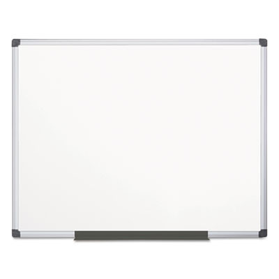 Porcelain Value Dry Erase Board, 48" x 72", White Surface, Satin Aluminum Frame