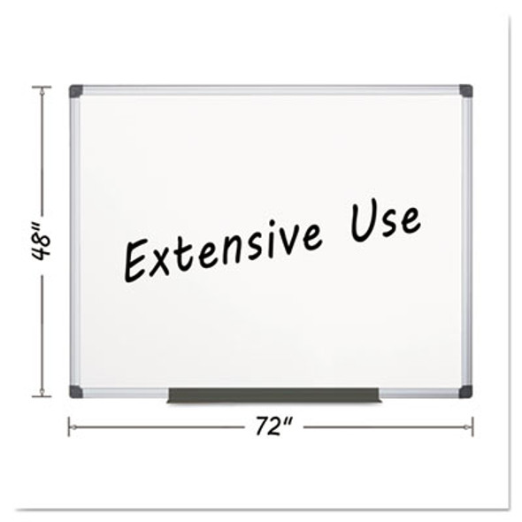 Porcelain Value Dry Erase Board, 48 x 72, White Surface, Silver Aluminum Frame