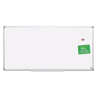 Earth Silver Easy Clean Magnetic Dry Erase Boards, 96" x 48", White Surface, Satin Aluminum Frame