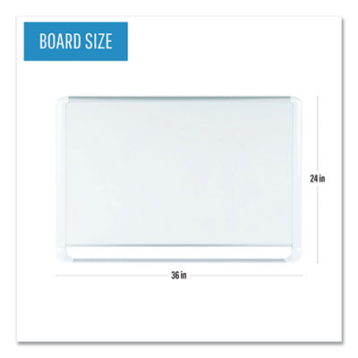 Gold Ultra Magnetic Dry Erase Boards, 36" x 24", White Surface, White/Natural Aluminum Frame