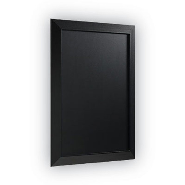 Kamashi Chalk Board, 36" x 24", Black Surface, Black Wood Frame