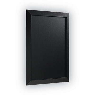 Kamashi Chalk Board, 36" x 24", Black Surface, Black Wood Frame