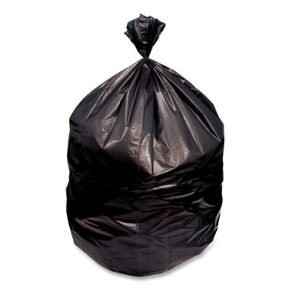 Low-Density Waste Can Liners, 23 Gal, 0.9 Mil, 28" x 45", Black, Perforated Roll, 25 Bags/Roll, 8 Rolls/Carton