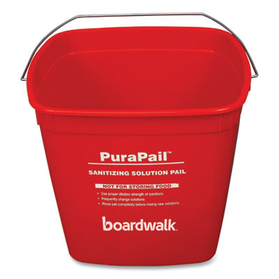 Purapail, 6 Qt, Polypropylene, Red/White