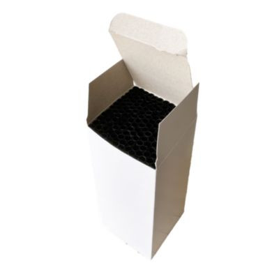 Wrapped Giant Straws, 7.75", Polypropylene, Black, 300/Pack, 24 Packs/Carton
