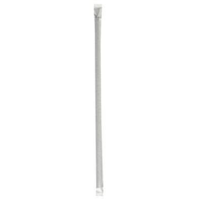 Wrapped Jumbo Straws, 10.25", Polypropylene, Black, 500/Pack, 4 Packs/Carton