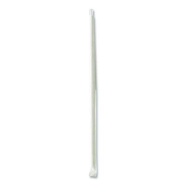 Wrapped Jumbo Straws, 10.25", Polypropylene, Clear, 500/Pack, 4 Packs/Carton