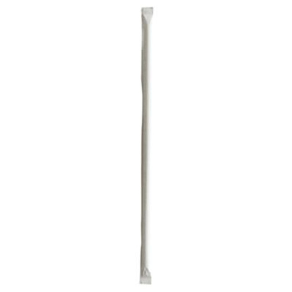 Wrapped Jumbo Straws, 10.25", Polypropylene, Clear, 500/Pack, 4 Packs/Carton
