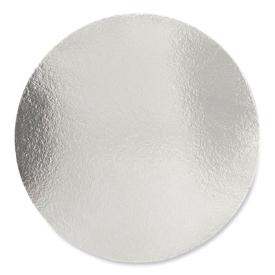 Round Aluminum To-Go Container Lids, Flat Lid, 9" Diameter, Silver, Paper, 500/Carton