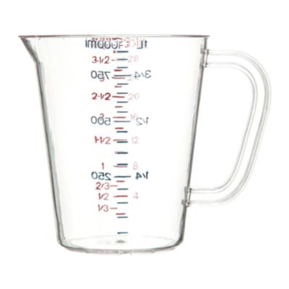 Commercial Measuring Cup, 1 Qt, Plastic, Clear