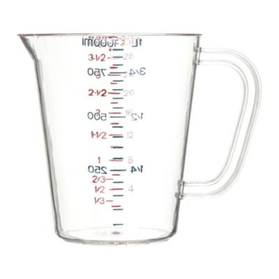 Commercial Measuring Cup, 1 Qt, Plastic, Clear