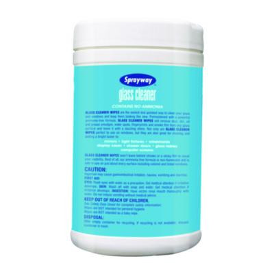 Glass Cleaner Wipes, 1-Ply, 10 x 12, White, 6/Carton