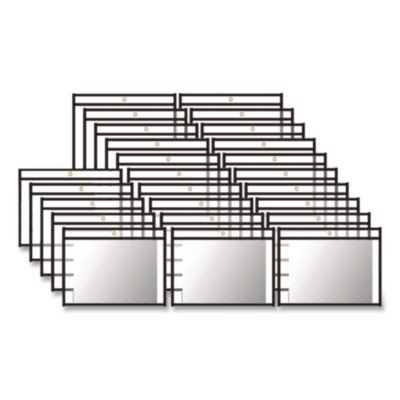 Stitched Shop Ticket Holders, Super Heavy-Duty, Top Load 12 x 9 Insert, Clear Front, Black Border, 25/Box