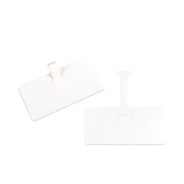 Wire Rack Shelf Tag, Side Load, 3.5 X 1.5, White, 10/Pack