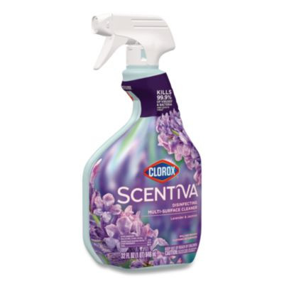 Scentiva Disinfecting Multi-Surface Cleaner, Bleach Free, Lavender And Jasmine, 32 Oz Spray Bottle