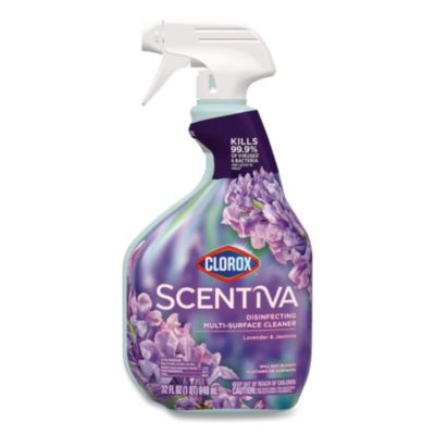 Scentiva Disinfecting Multi-Surface Cleaner, Bleach Free, Lavender And Jasmine, 32 Oz Spray Bottle
