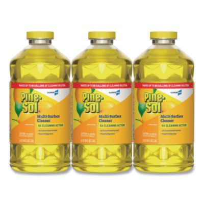 Cloroxpro Multi-Surface Cleaner Concentrated, Lemon Fresh Scent, 80 Oz Bottle, 3/Carton