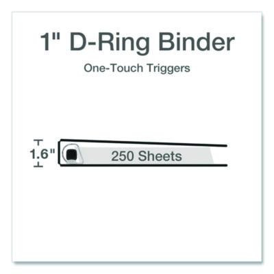Premier Easy Open Clearvue Locking Slant-D Ring Binder, 3 Rings, 1" Capacity, 11 X 8.5, Black