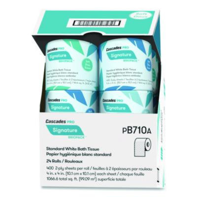 Signature Bath Tissue, Septic Safe, 2-Ply, White, 400 Sheets/Roll, 24 Rolls/Carton