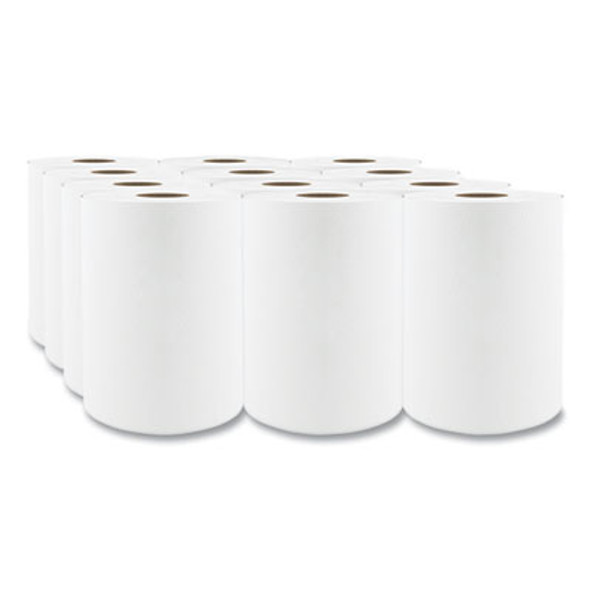 Select Roll Paper Towels, 1-Ply, 7.88" x 350Ft, White, 12 Rolls/Carton