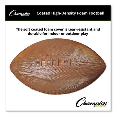 Coated Foam Sport Ball, Football, Playground Size, Brown
