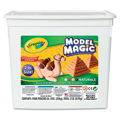 Model Magic Modeling Compound, 8 Oz Packs, 4 Packs, Assorted Natural Colors, 2 Lbs