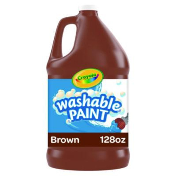 Washable Paint, Brown, 1 Gal Bottle