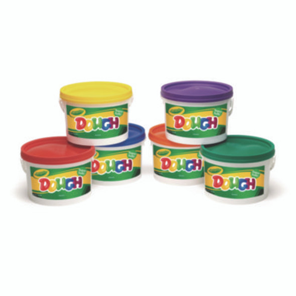 Modeling Dough Bucket, 3 Lbs, Assorted Colors, 6 Buckets/Set