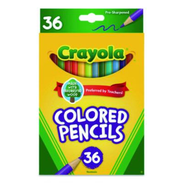 Short-Length Colored Pencil Set, 3.3 Mm, 2B, Assorted Lead And Barrel Colors, 36/Pack