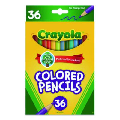 Short-Length Colored Pencil Set, 3.3 Mm, 2B, Assorted Lead And Barrel Colors, 36/Pack
