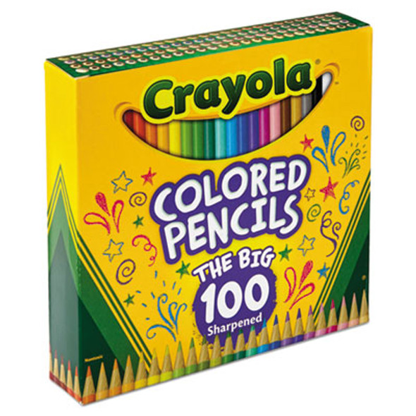 Long-Length Colored Pencil Set, 3.3 Mm, 2B, Assorted Lead And Barrel Colors, 100/Pack