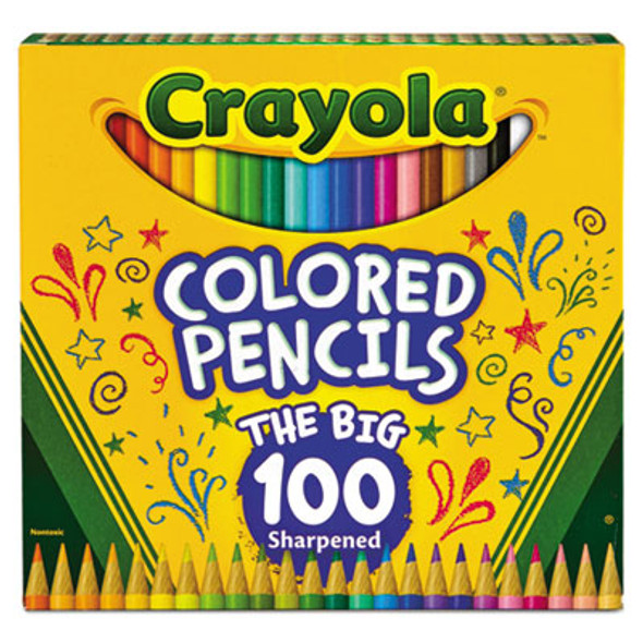 Long-Length Colored Pencil Set, 3.3 Mm, 2B, Assorted Lead And Barrel Colors, 100/Pack