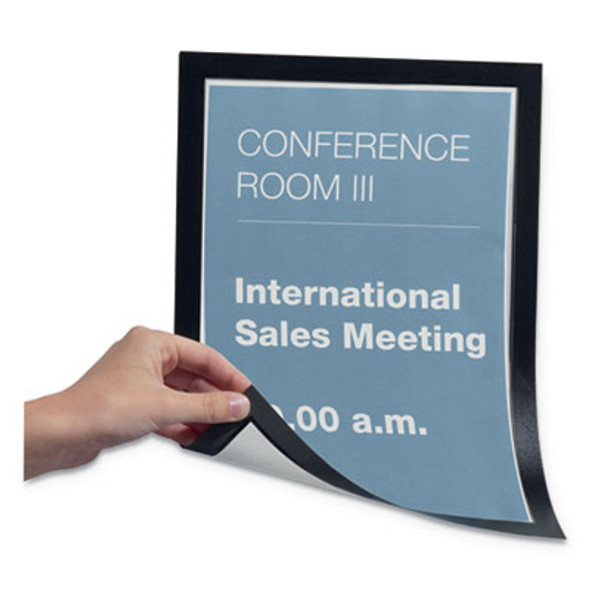 Duraframe Magnetic Sign Holder, 8.5 X 11, Black Frame, 2/Pack