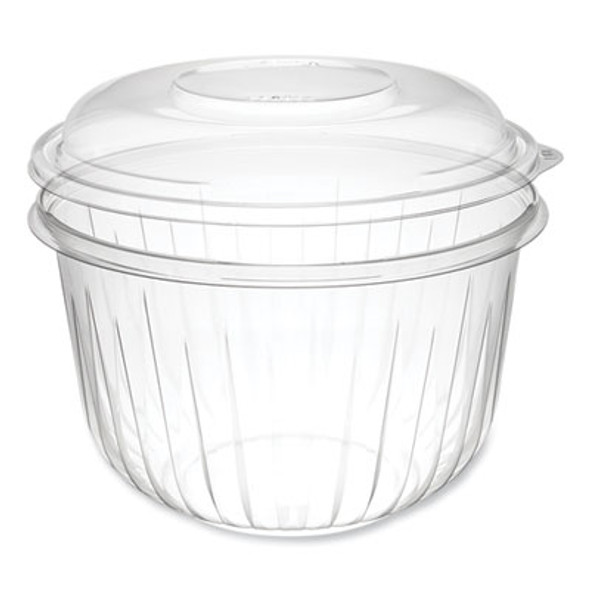 Presentabowls Bowl/Lid Combo-Paks, 64 Oz, Clear, Plastic, 126/Carton