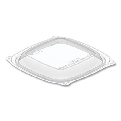 Presentabowls Pro Clear Square Lids For 8 Oz To 16 Oz Bowls, 5 x 5 x 1, Clear, Plastic, 63/Bag, 8 Bags/Carton