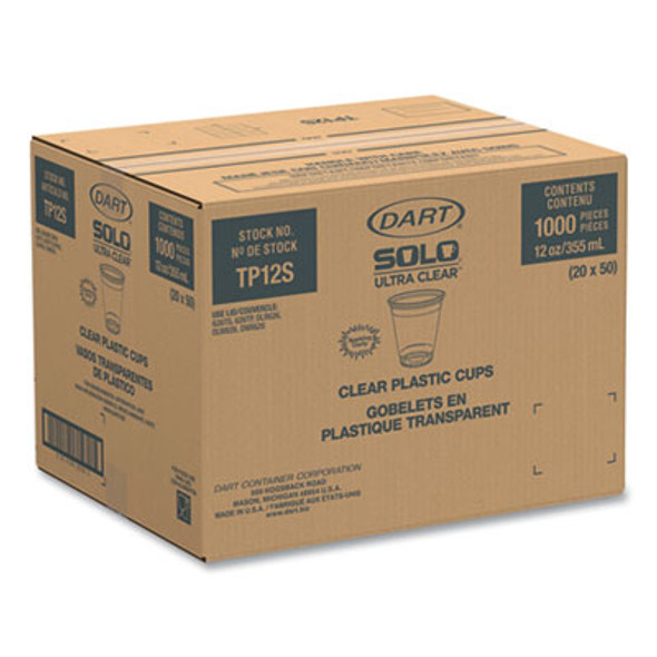 Ultra Clear Cups, 12 Oz, Plastic, 50/Bag, 20 Bags/Carton