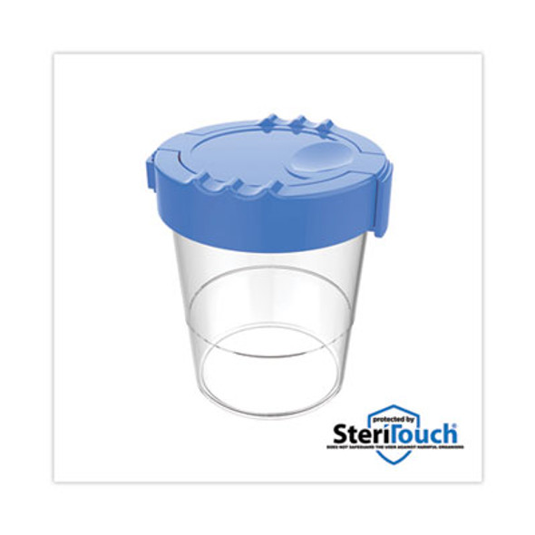 Antimicrobial No Spill Paint Cup, 3.46 w x 3.93 h, Blue