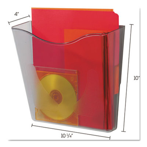 Euro-Style Docupocket Portrait Wall File, A4/Legal/Letter/Magazines/Portfolio Size, 10.25" x 4" x 10", Smoke