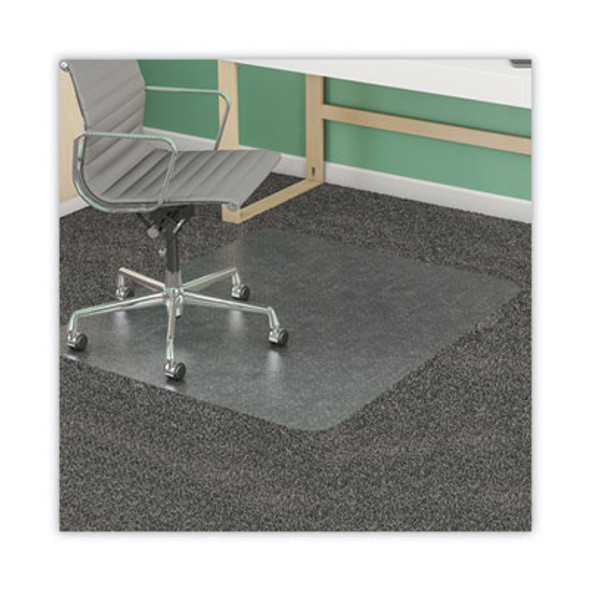 Supermat Frequent Use Chair Mat For Medium Pile Carpeted Floors, Rectangular, 36" x 48", Clear, Ships Flat