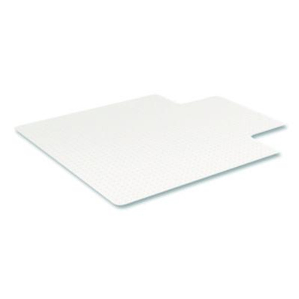 Oceanmat Carpet Chair Mat For Flat Pile Carpeted Floors, Rectangular With Lip, Straight Edges, 45" x 53", Clear