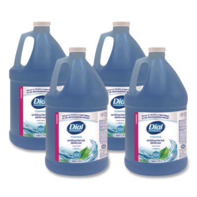 Antibacterial Defense Foaming Hand Wash Refill, Plus Aloe Formula, Spring Water Scent, 1 Gal, 4/Carton