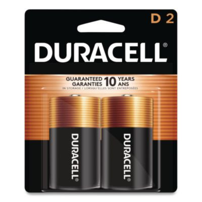 Coppertop Alkaline D Batteries, 2/Pack