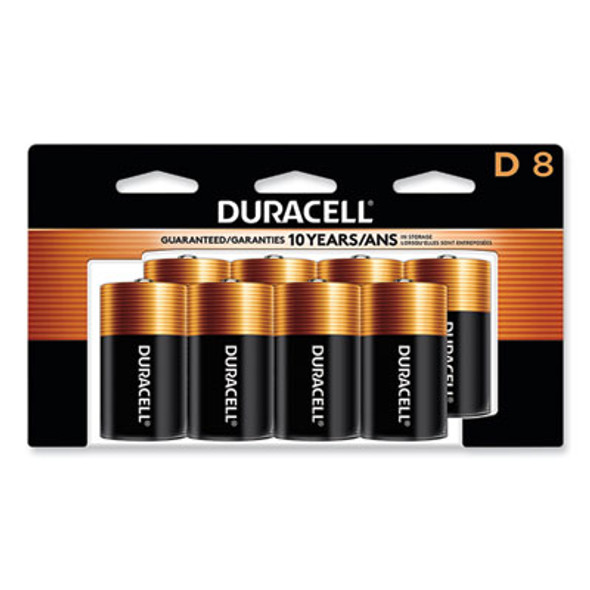 Coppertop Alkaline D Batteries, Peggable Retail Pack, 8/Pack