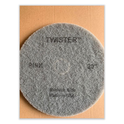 Twister Floor Pad, 20" Diameter, Pink, 2/Carton