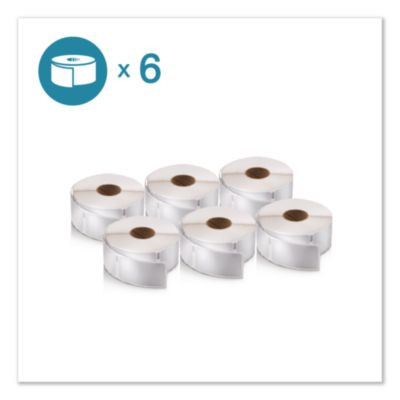 Lw Address Labels, 0.75" x 2", White, 500 Labels/Roll, 6 Rolls/Pack